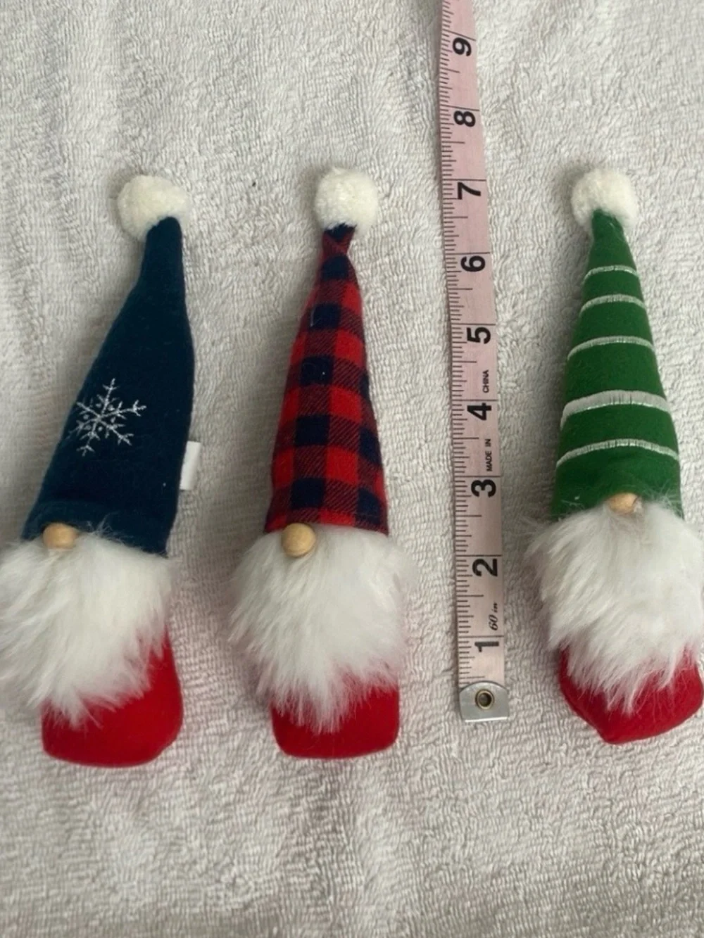 Target Festive Green + Red Plaid Mini Gnome Decor Set of 3 Holiday Christmas